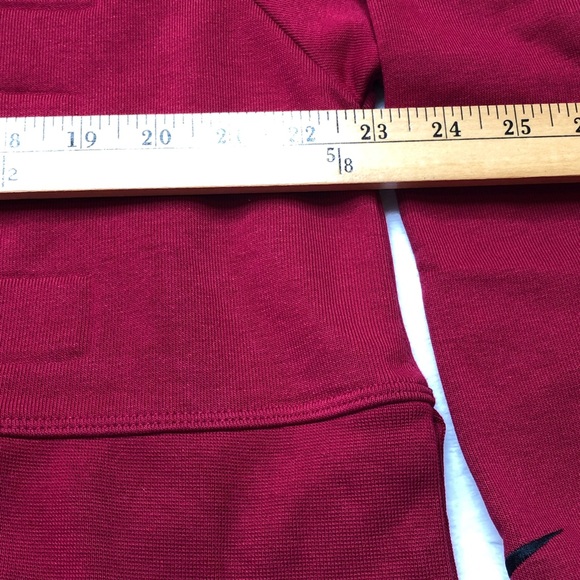 Nike Cropped Versa Dri-Fit Crew Neck Sweatshirt, Embossed Logo, Red, Size M - Picture 6 of 9